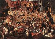 BRUEGHEL, Pieter the Younger Battle of Carnival and Lent f China oil painting reproduction
